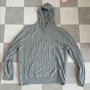 Brooks Brothers Gray Cable Knit Sweatshirt